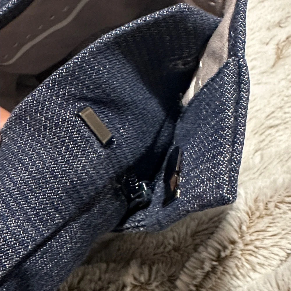 Banana Republic Sloan Pants Blue Chambray Slim Ankle - Picture 11 of 15